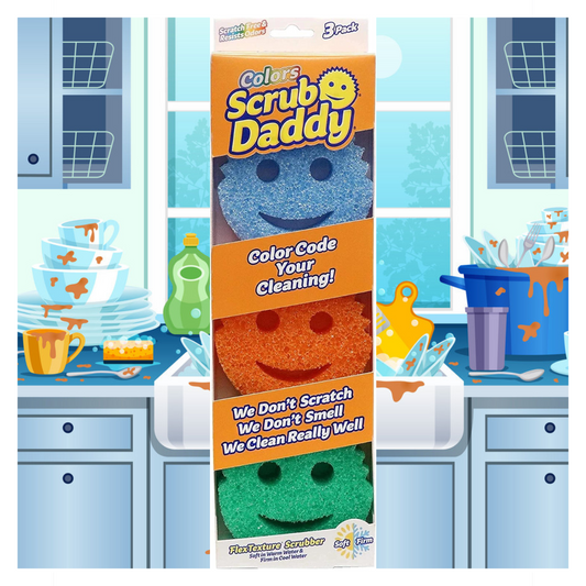 Scrub Daddy Colors Smiley Face Cleaning Sponges