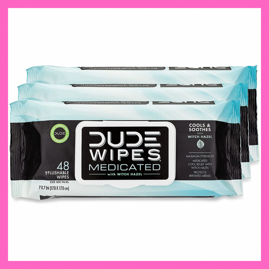DUDE Wipes - Medicated Flushable Wipes