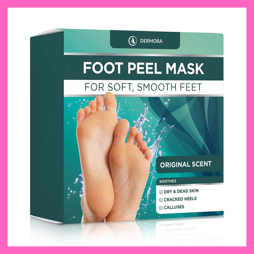 Foot Peel Mask - 2 Pack of Regular Size Skin Exfoliating Foot Masks for Dry, Cracked Feet, Callus, Dead Skin Remover - Feet Peeling Mask for Baby Soft Feet, Original Scent