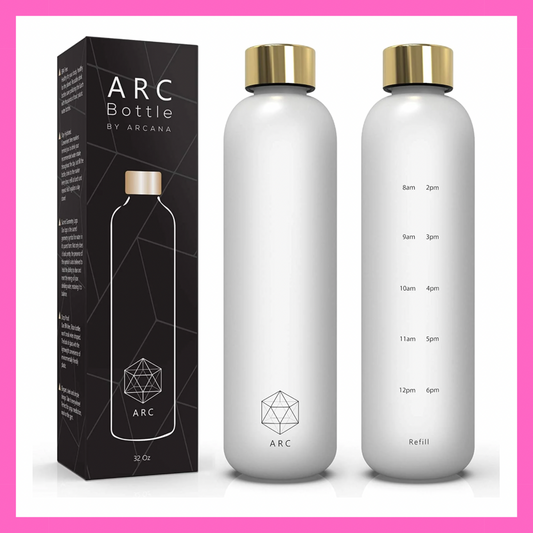 Arc Water Bottle with Motivational Time Marker