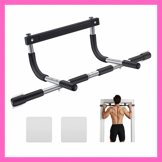 Pull up Bar for Doorway | Thickened Steel Max Limit 440 Lbs Upper Body Fitness Workout Bar| Multi-Grip Strength for Doorway | Indoor Chin-Up Bar Fitness Trainer for Home Gym Portable