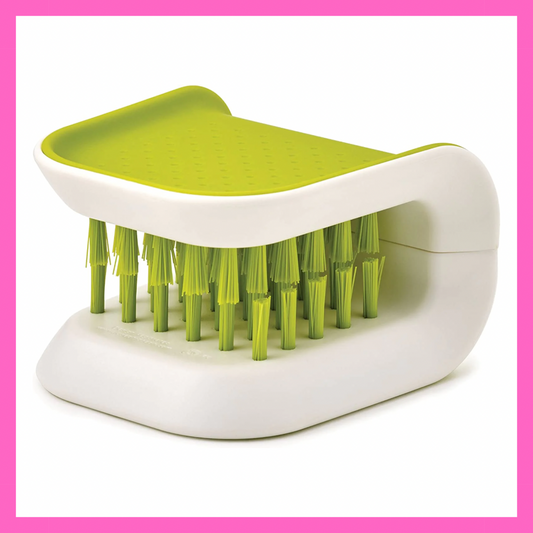 Bladebrush Knife and Cutlery Cleaner Brush Bristle Scrub Kitchen Washing Non-Slip, One Size, Green