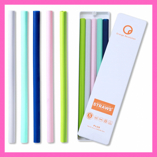 5Pcs Reusable Openable Silicone Straws
