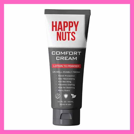 Happy Nuts Comfort Cream Deodorant for Men: Anti-Chafing Sweat Defense, Odor Control, Aluminum-Free Mens Deodorant & Hygiene Products for Men'S Private Parts