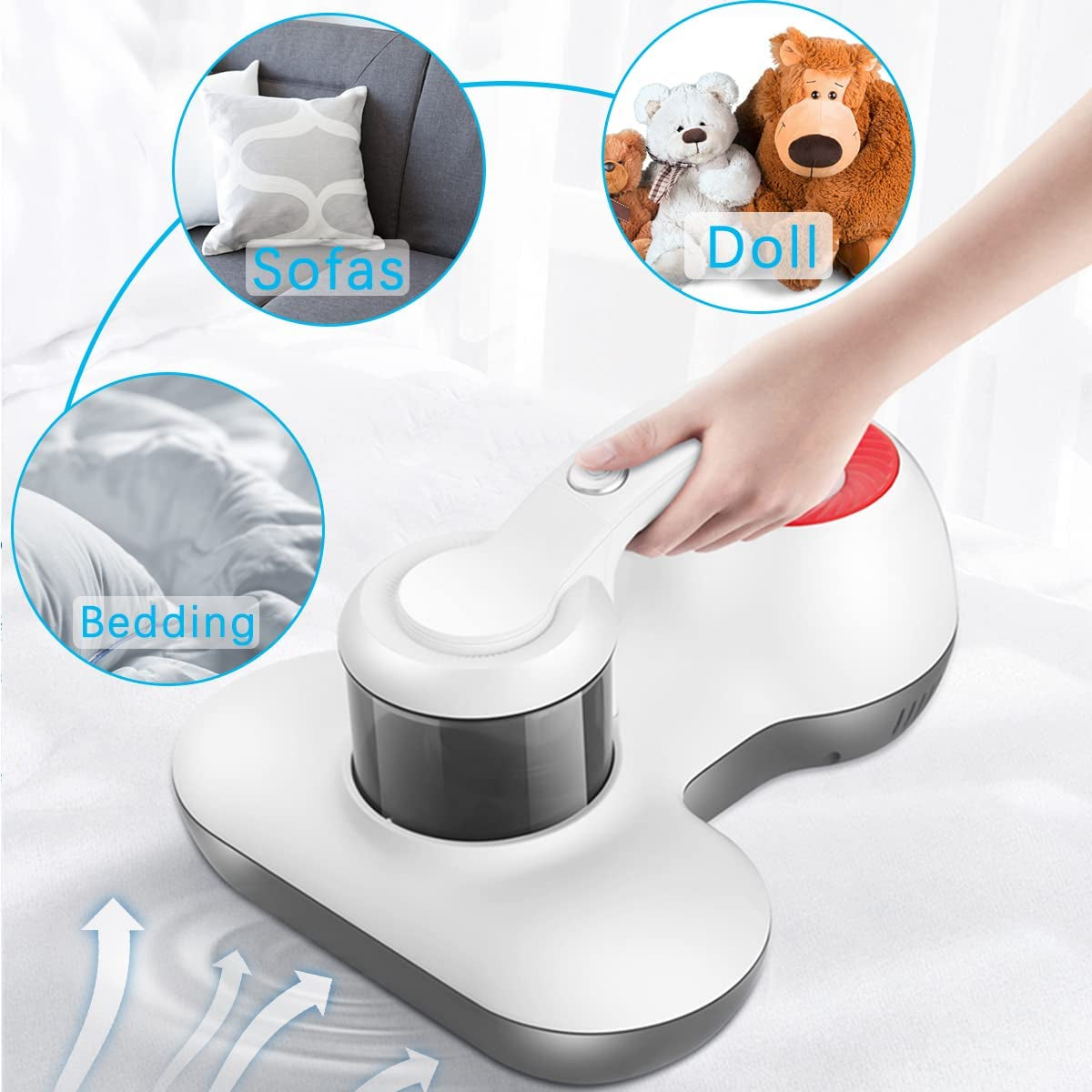 Mattress Vacuum Cleaner, UV Bed Cleaner 12Kpa Handheld Upgraded Effectively Clean up Bed, Pillows, Cloth Sofas, Carpets and Ther Fabric Surfaces