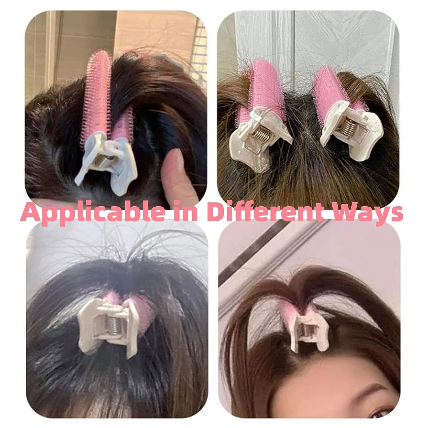 Volumizing Hair Clips, 10PCS Velcro Clips for Hair, Root Clips for Hair Volume, Fluffy Hair Volumizer Clips, Instant Hair Volumizing Clips for Women. (Black, Pink, Blue, Purple,Red)