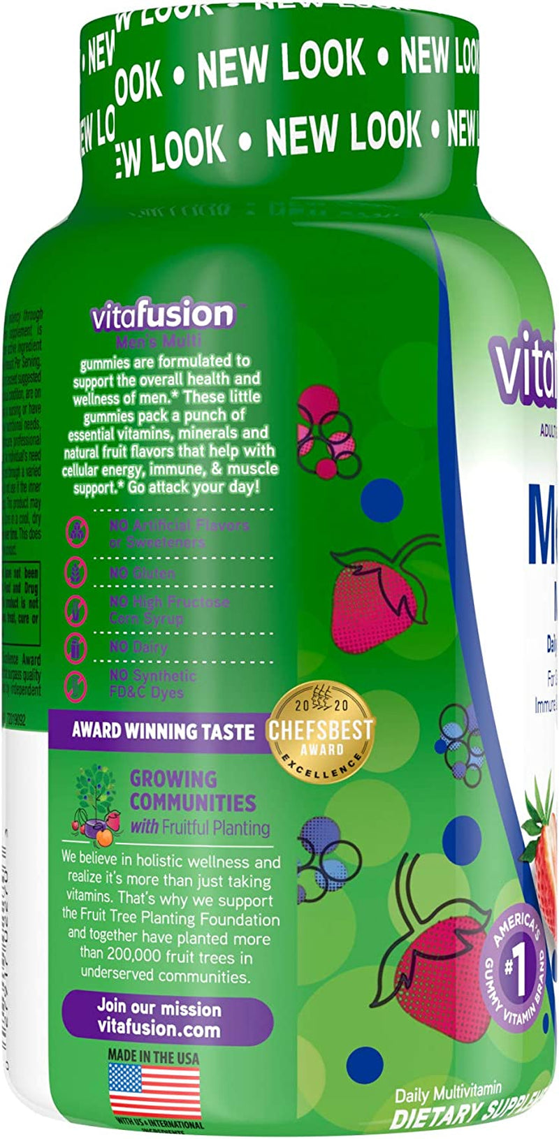 Vitafusion Adult Gummy Vitamins for Men, Berry Flavored Daily Multivitamins for Men with Vitamins A, C, D, E, B6 and B12, America’S Number 1 Gummy Vitamin Brand, 75 Day Supply, 150 Count