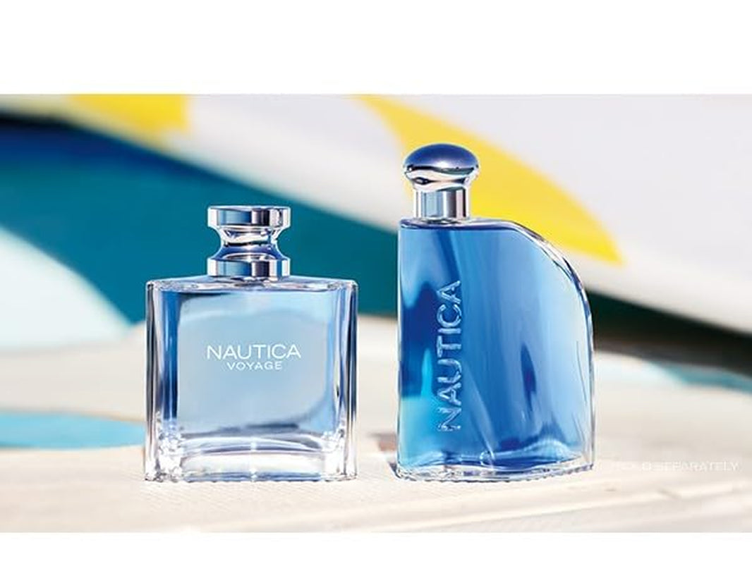 Nautica Voyage Eau De Toilette for Men - Fresh, Romantic, Fruity Scent - Woody, Aquatic Notes of Apple, Water Lotus, Cedarwood, and Musk - Ideal for Day Wear - 3.3 Fl Oz
