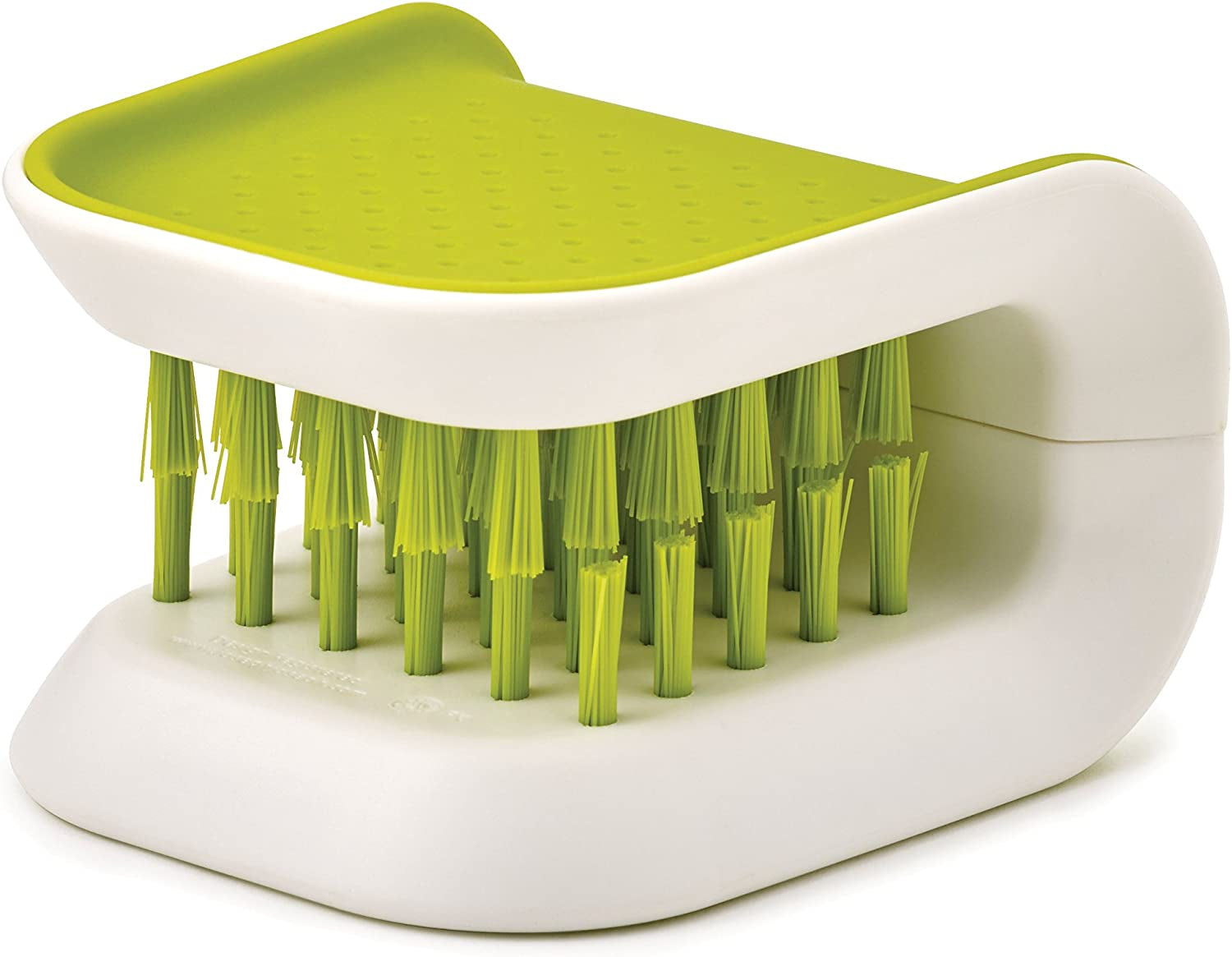 Bladebrush Knife and Cutlery Cleaner Brush Bristle Scrub Kitchen Washing Non-Slip, One Size, Green