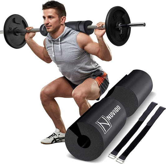 Barbell Pad Squat Pad for Lunges and Squats - Hip Thrust Pad for Standard and Olympic Bars - Provides Cushion to Neck and Shoulders While Training