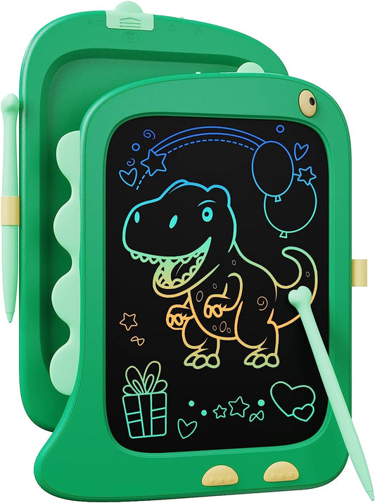 LCD Writing Tablet Doodle Board, 3 4 5 6 Year Old Boys Toys Gifts, 8.5 Inch Drawing Pad Airplane Travel Road Trip Essentials, Dinosaur Toddler Kids Games Birthday Christmas Stocking Stuffers