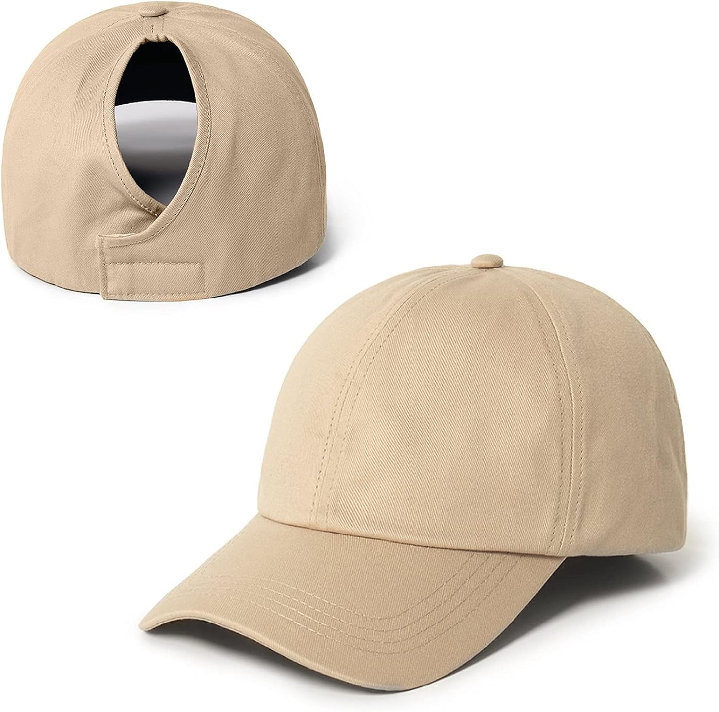 Satin-Lined Ponytail Cap - Designed for Women with Curly Hair, Ponytail Hats for Women, Curly Hair Baseball Cap
