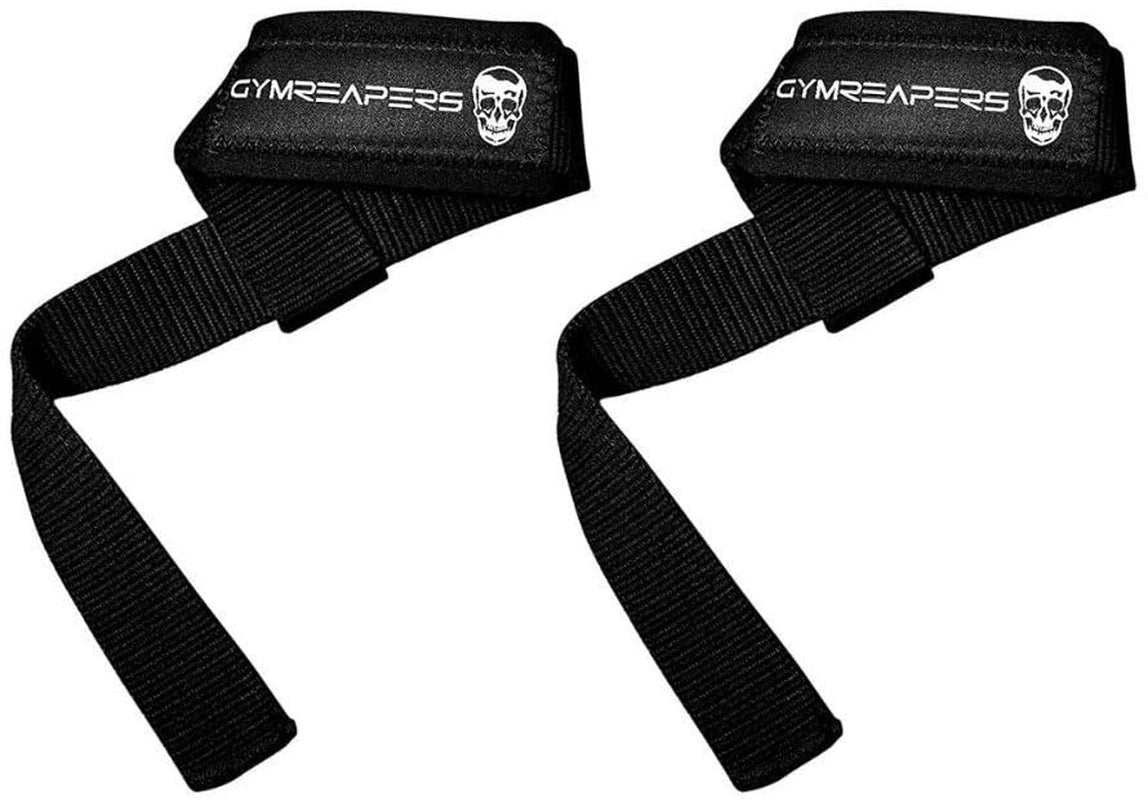 Lifting Wrist Straps for Weightlifting, Bodybuilding, Powerlifting, Strength Training, & Deadlifts - Padded Neoprene with 18 Inch Cotton