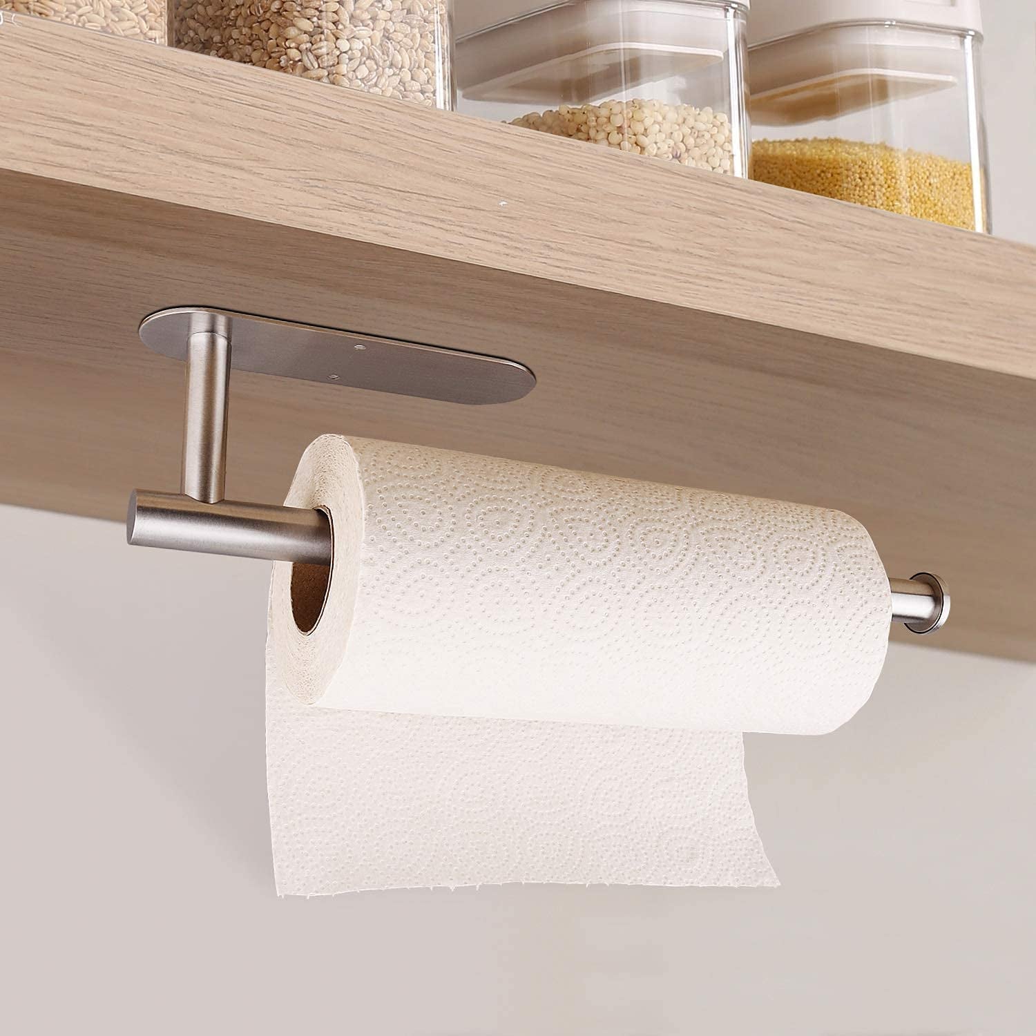 Paper Towel Holders for Kitchen,Paper Towels Bulk- Self-Adhesive under Cabinet,Both Available in Adhesive and Screws,Stainless Steel