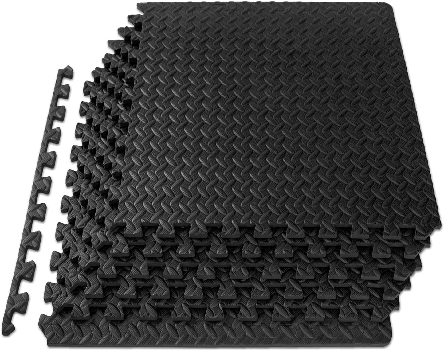 Puzzle Exercise Mat ½”, EVA Interlocking Foam Floor Tiles for Home Gym, Mat for Home Workout Equipment, Floor Padding for Kids, Available in Packs of 24 SQ FT, 48 SQ FT, 144 SQ FT