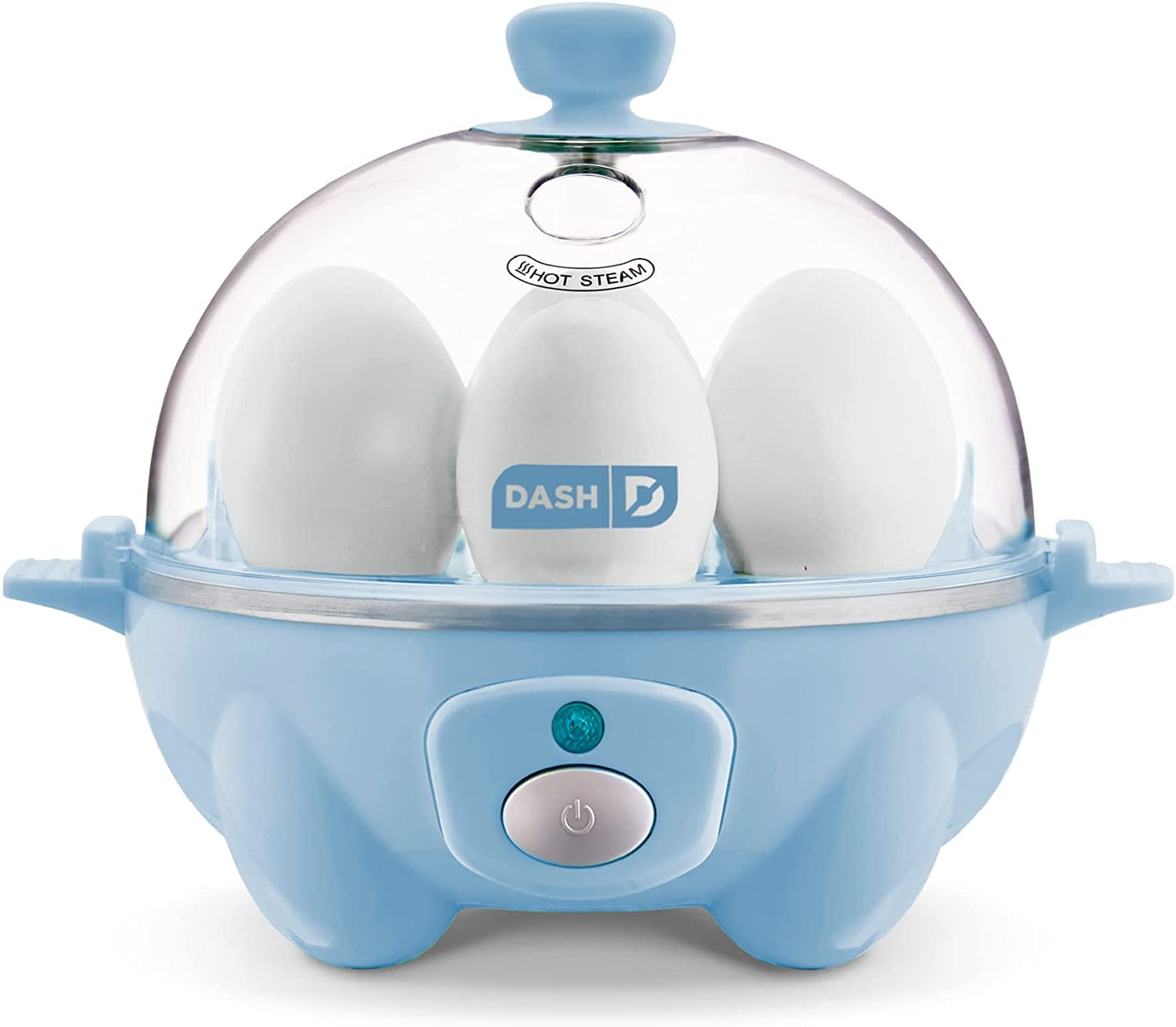 Rapid Egg Cooker: 6 Egg Capacity Electric Egg Cooker for Hard Boiled Eggs, Poached Eggs, Scrambled Eggs, or Omelets with Auto Shut off Feature - Dream Blue