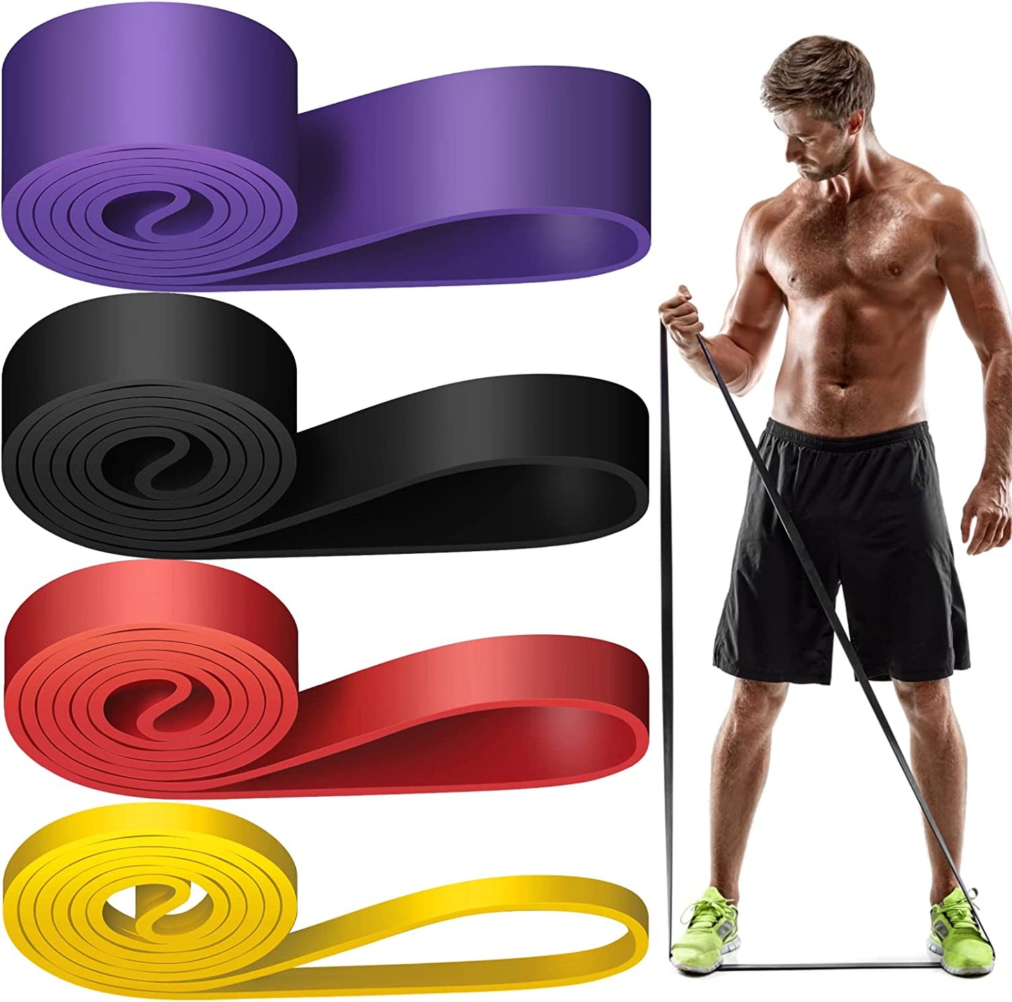 Resistance Band, Pull up Bands, Pull up Assistance Bands, Workout Bands, Exercise Bands, Resistance Bands Set for Legs, Working Out, Muscle Training, Physical Therapy, Shape Body, Men Women