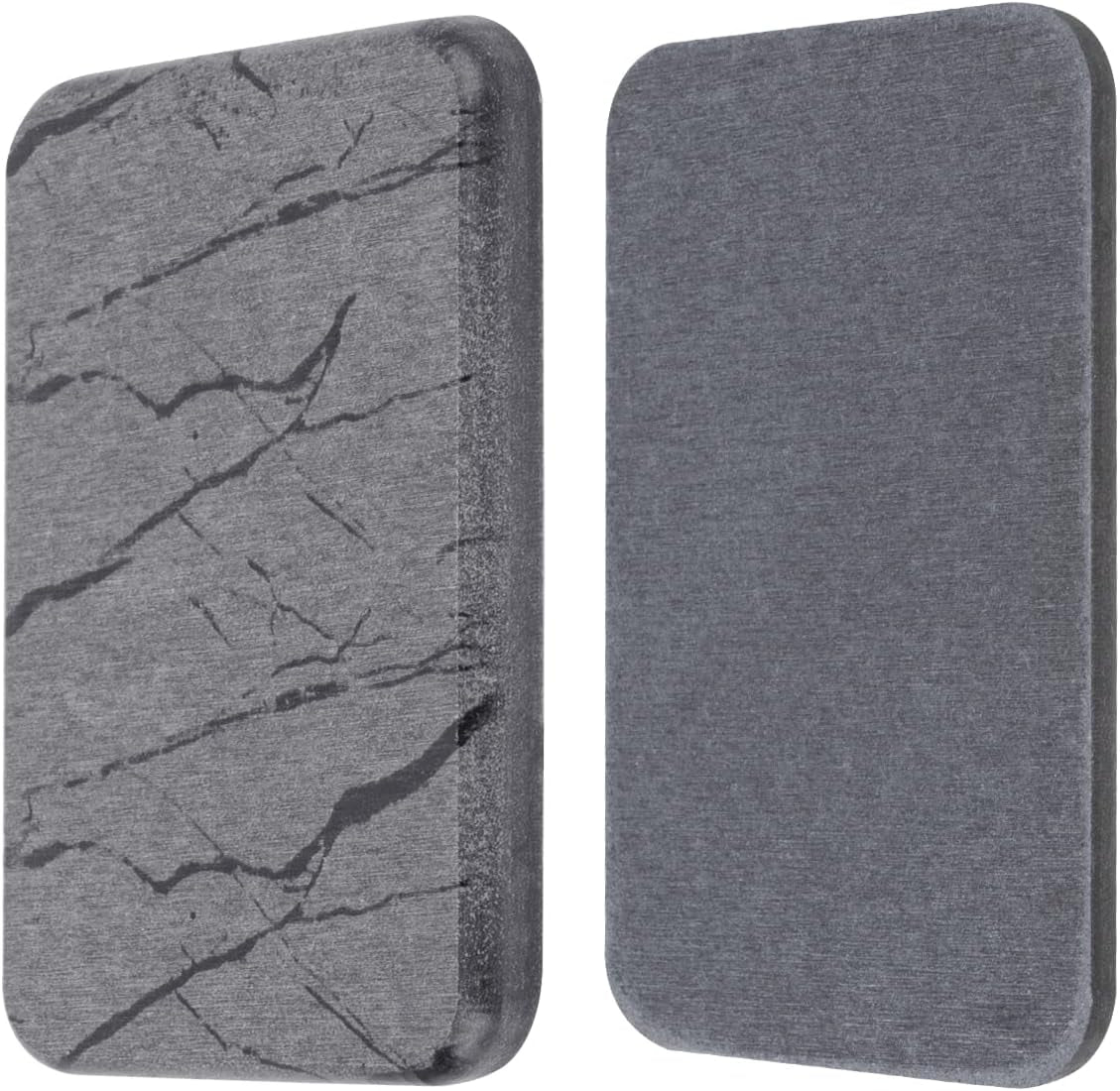2 Pack Diatomite Soap Dish, Water Absorbent Diatomite Soap Holder Mat, Self-Dry Diatomaceous Soap Holder (Gray)