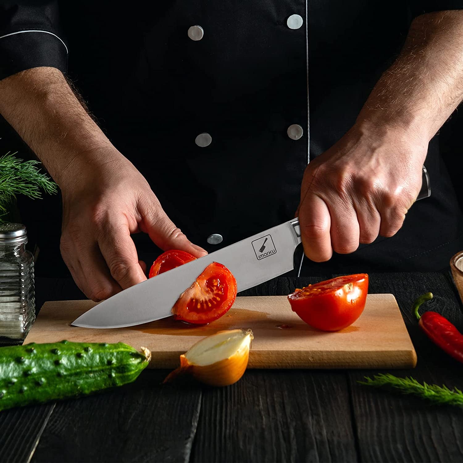 Japanese Chef Knife - Pro Kitchen Knife 8 Inch Chef'S Knives High Carbon Stainless Steel Sharp Paring Knife with Ergonomic Handle, Useful Kitchen Gadgets 2023